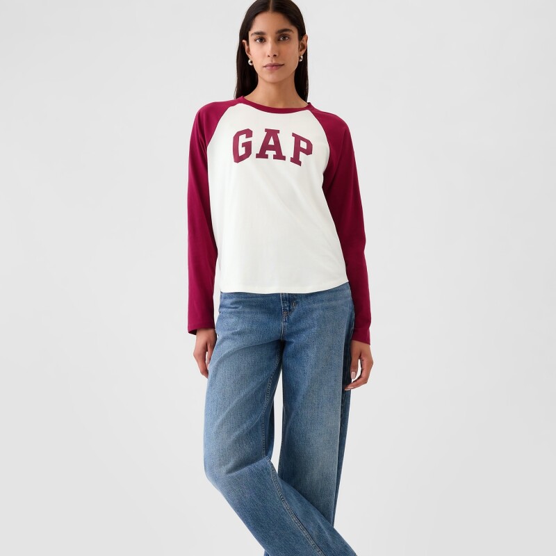 FRCH LS ORGANIC VINTAGE CREW LOGO BEET RED 19-2030 TCX