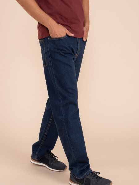 Pantalón de Jean Clásico Azul Oscuro