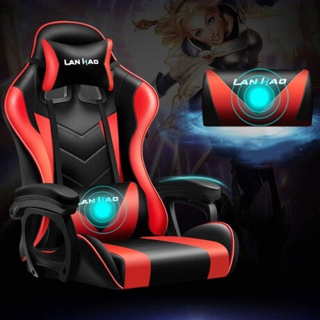 Silla Gamer Ergonómica Reclinable Posabrazos Y Cojines Blanco