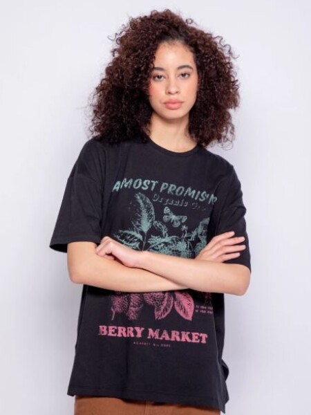 T-SHIRT PIECE OF CAKE BERRY MARKET NEGRO