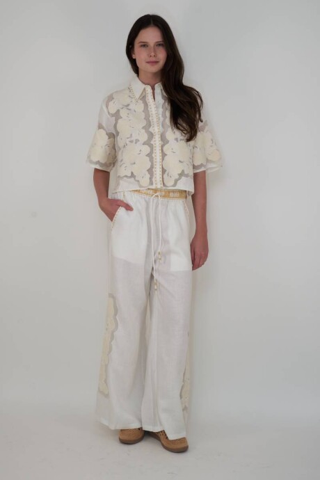 Pantalon Wild Flower White Pantalon Wild Flower White