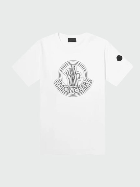 Moncler - Remera de algodón con logo 001