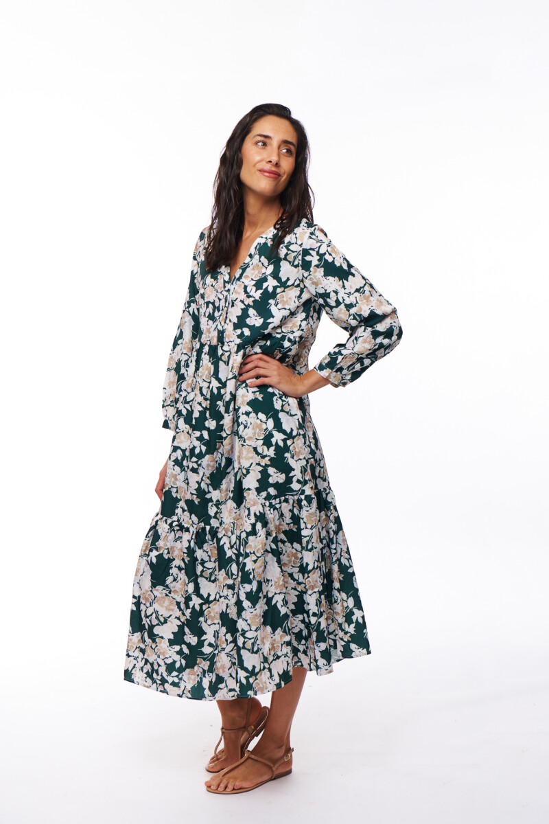 VESTIDO MELANIA ESTAMPADO VERDE