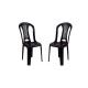 Set x2 Sillas Bistró sin apoya brazos NEGRO