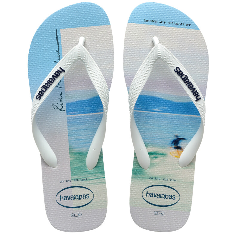 Sandalias de Hombre Havaianas Hype Blanco - Azul - Azul Marino