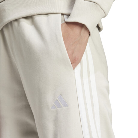 PANTALON BEIGE ESSENTIALS 3 STRIPES OPEN HEM FRENCH TERRY 3 BEIGE