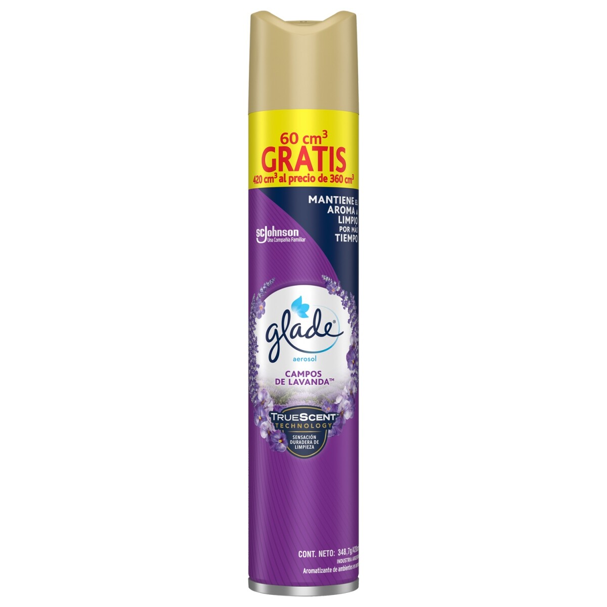 AROMATIZADOR GLADE LAVANDA, 360cc 