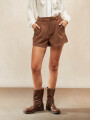 SHORT SUEDE CHOCOLATE