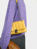 Bolso De Hombro Acolchado amarillo