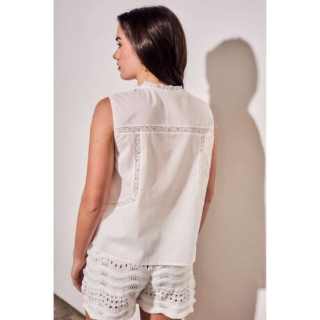 Blusa Bordada Off White