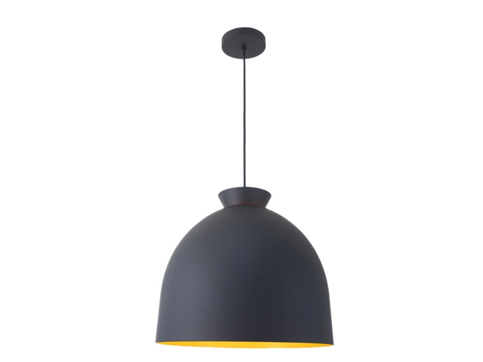 COLGANTE BLUM 1L E27 NEGRO LISO Y DORADO 