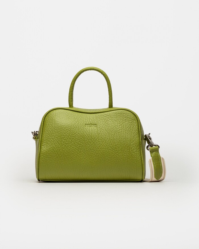 Cartera de mano The Club en cuero graneado Moss