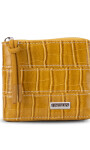 BILLETERA CANDELA CROCO MOSTAZA
