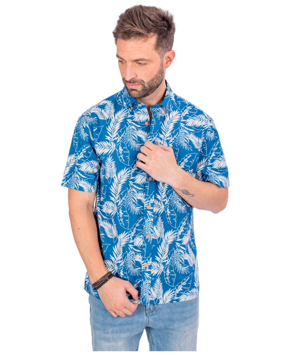 Camisa estampada UFO Maui Azul - S 