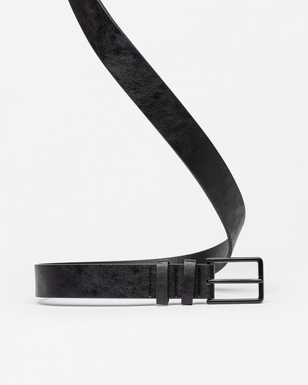Cinturon Africa En Efecto Cuero Negro