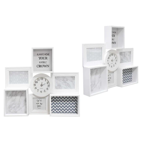 REPISA COLGANTE PORTARRETRATO Y RELOJ 53.2X47.6X7CM REPISA COLGANTE PORTARRETRATO Y RELOJ 53.2X47.6X7CM