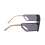 Lentes de Sol New Retro Cuadrado Negro/Negro