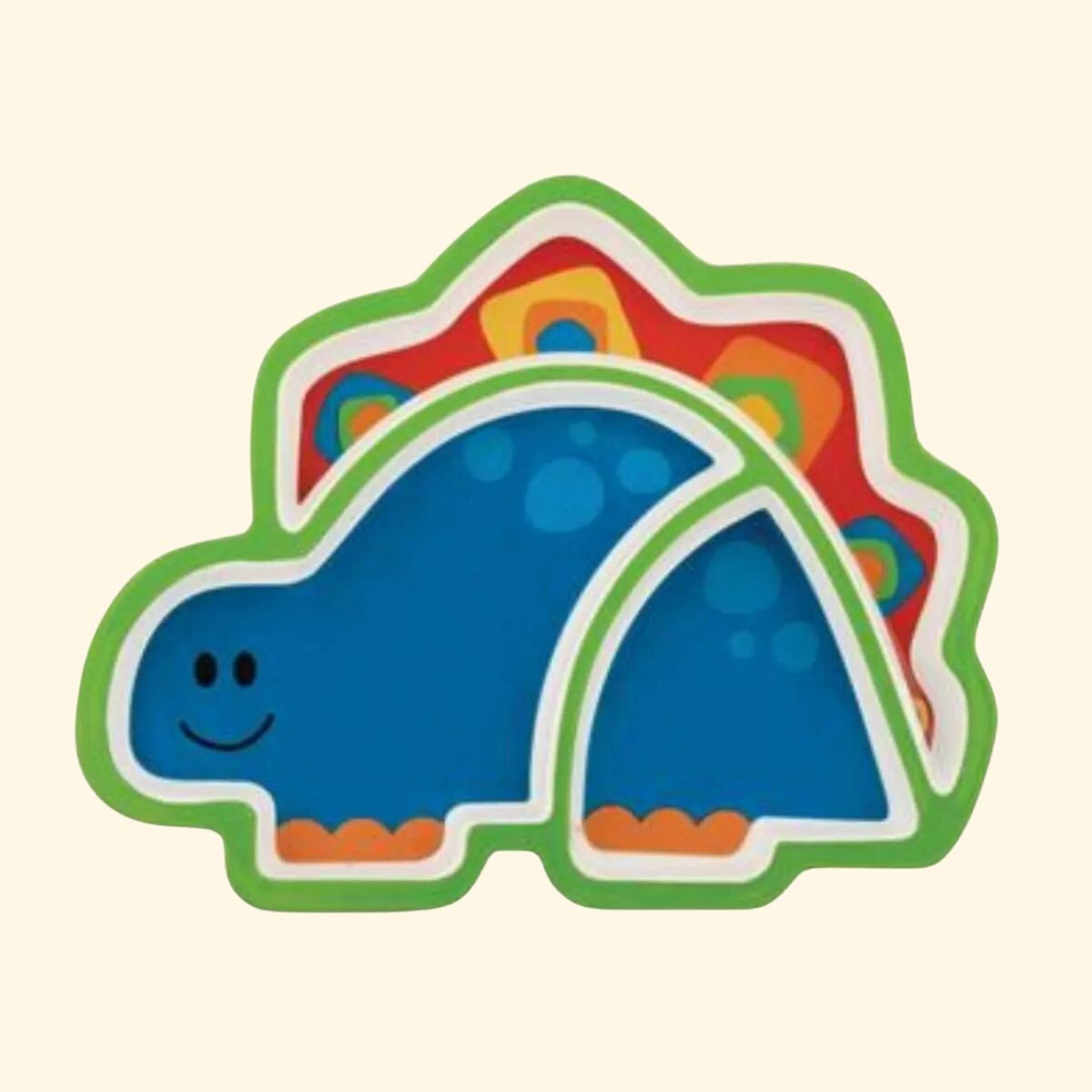 PLATO.SJ - Plato Infantil De Melamínico C/ Reparticiones Stephen Joseph - Dino 