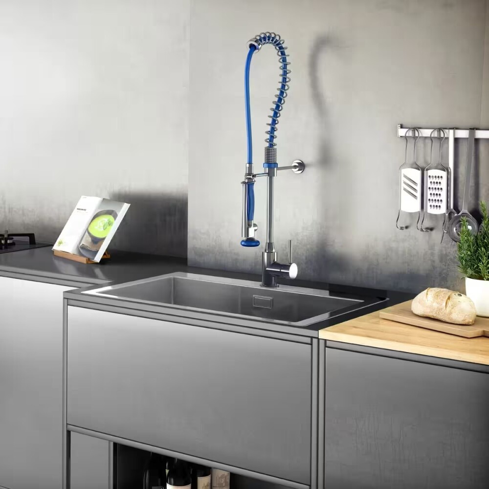 Griferia de Cocina Monocomando de mesa Industrial columna Griferia De Cocina Monocomando De Mesa Industrial Columna