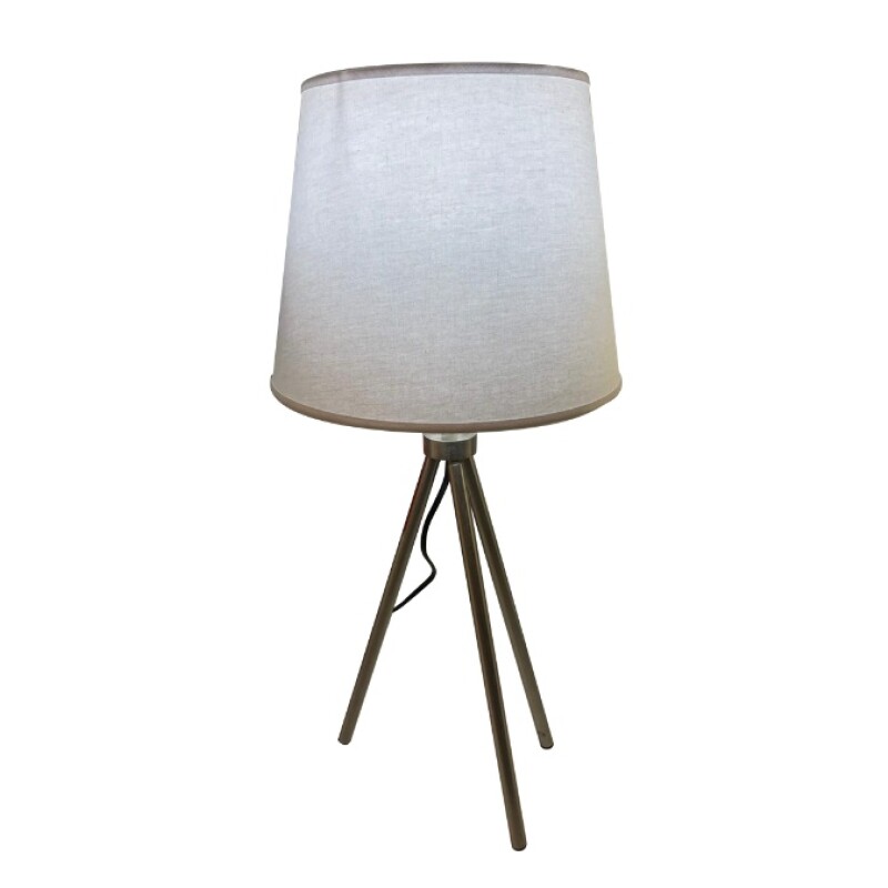 VELADOR DE MESA TRIPODE C/ PANTALLA BLANCA E27 60W VELADOR DE MESA TRIPODE C/ PANTALLA BLANCA E27 60W