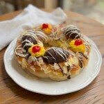 Rosca de Pascua Rellena de Crema Pastelera Rosca de Pascua Rellena de Crema Pastelera