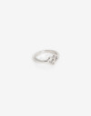 Anillos Chicos Metal Anillo Dedo Meñique Corazón - Plateado Rodio
