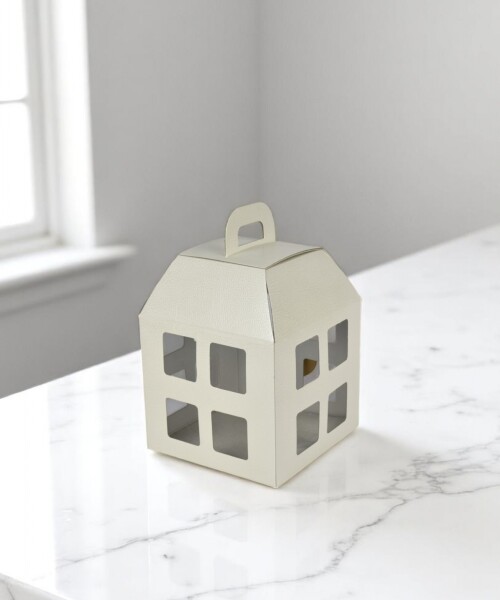 Caja linterna 20x20x25 cm. - PELLE BIANCO Caja linterna 20x20x25 cm. - PELLE BIANCO