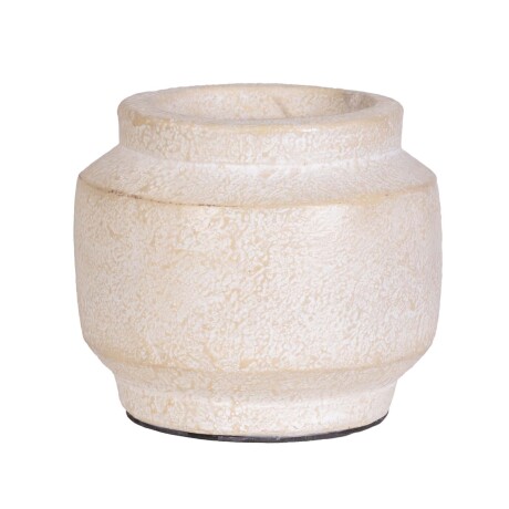 JARRÓN DRUM CERAMICA NATURAL-BEIGE CREMA