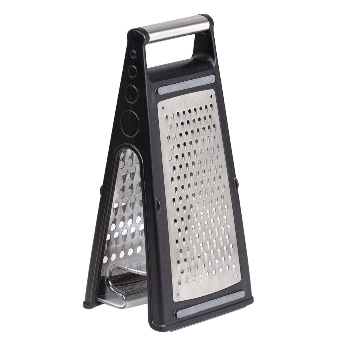 RALLADOR ZAFIRO C/RECIP. 11x9x24.5CM BLANCO/NEGRO 