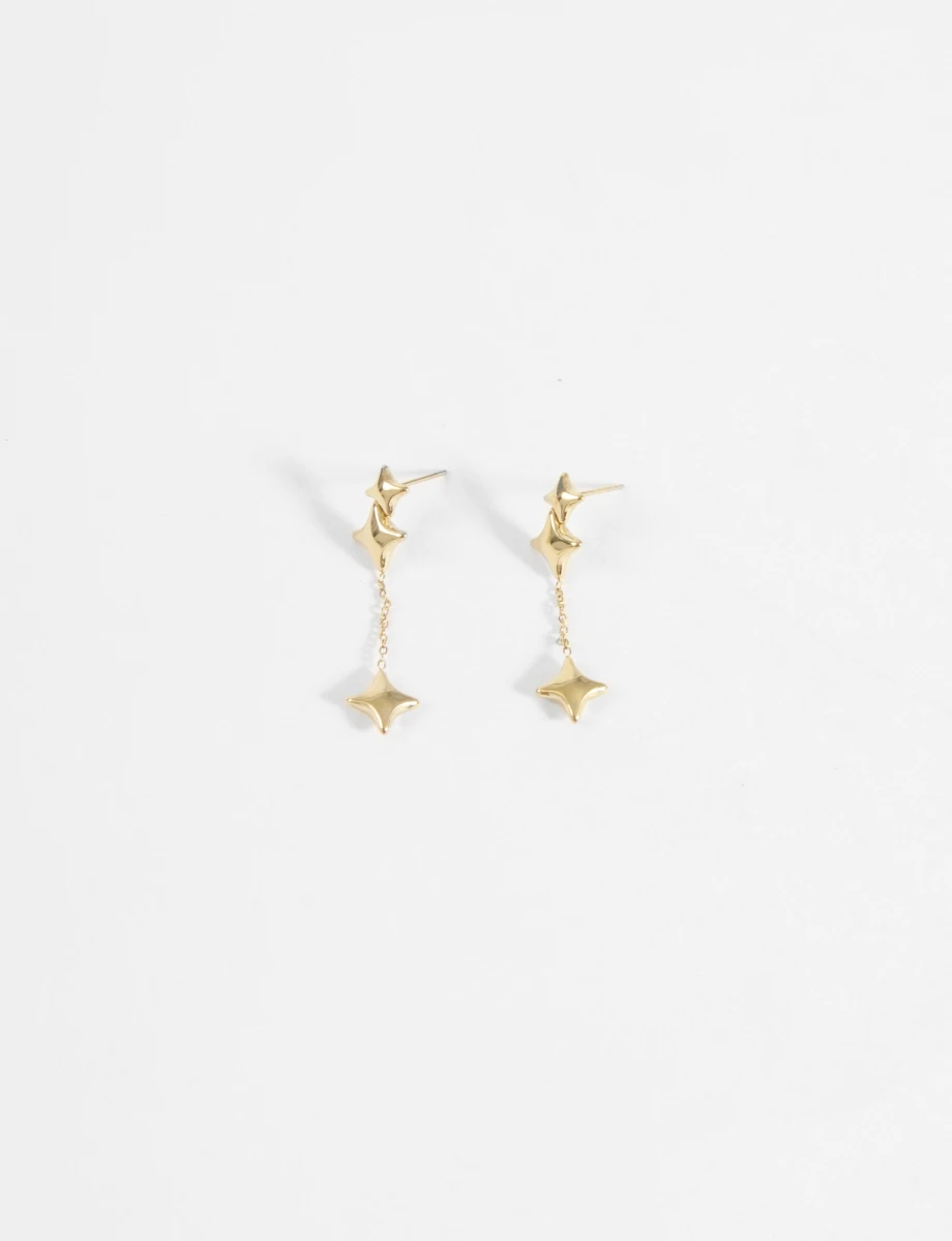 Caravanas acero estrella - dorado 