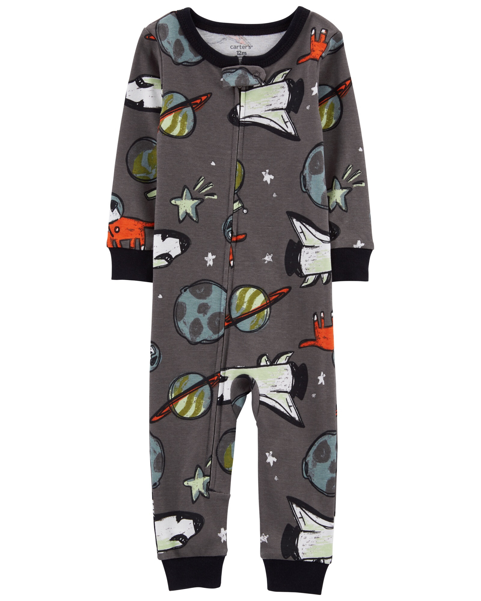 Pijama una pieza de algodón diseño espacial Sin color
