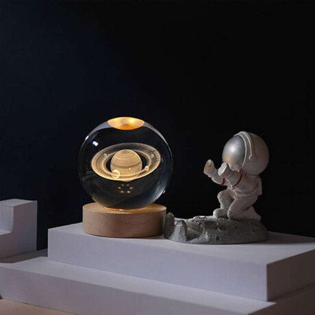 Lampara Veladora Con Esfera De 8 cm Vidrio Saturno