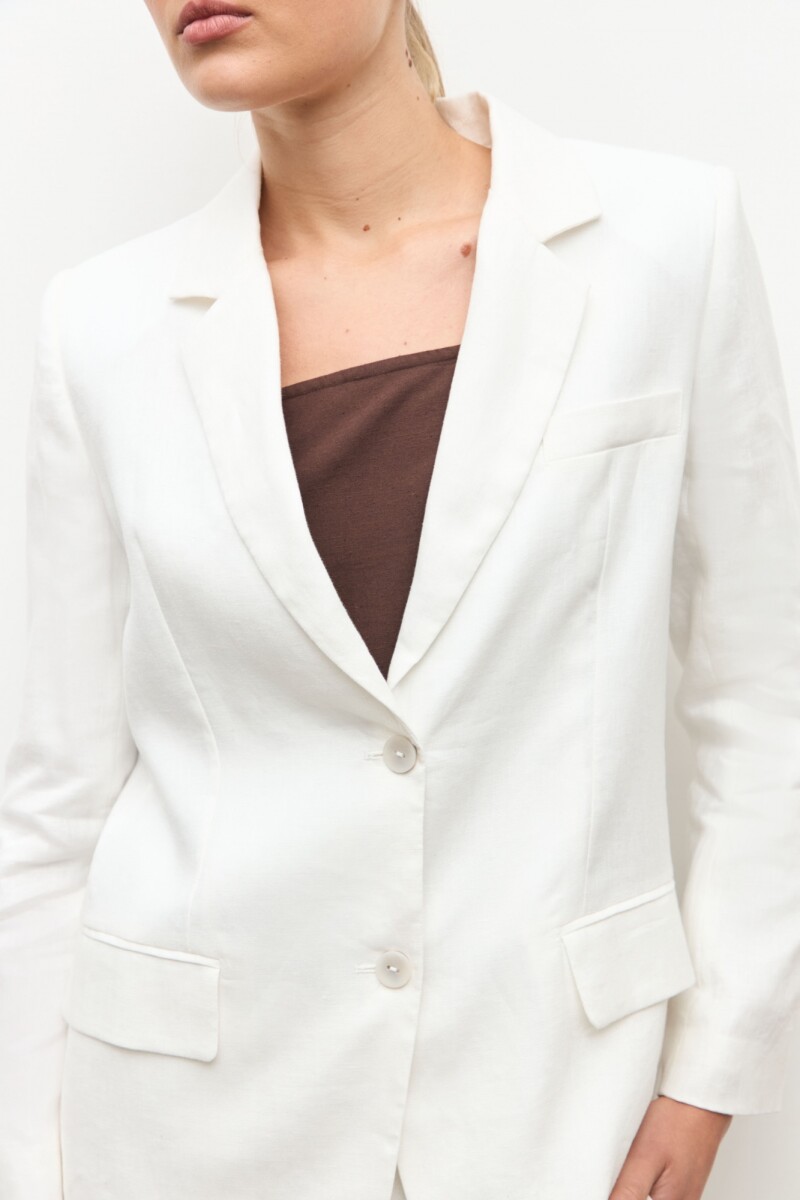 Blazer 100% Lino blanco