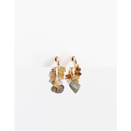 Argollas Con Piedra Dorado