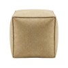PUFF CUAD SIMIL CUERO BEIGE CL 45X45X40CM Unica