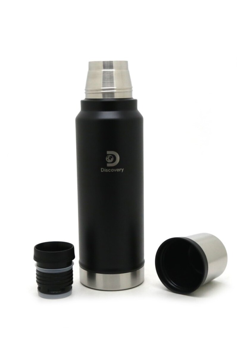 Termo 1000 mL doble Acero - Discovery Negro