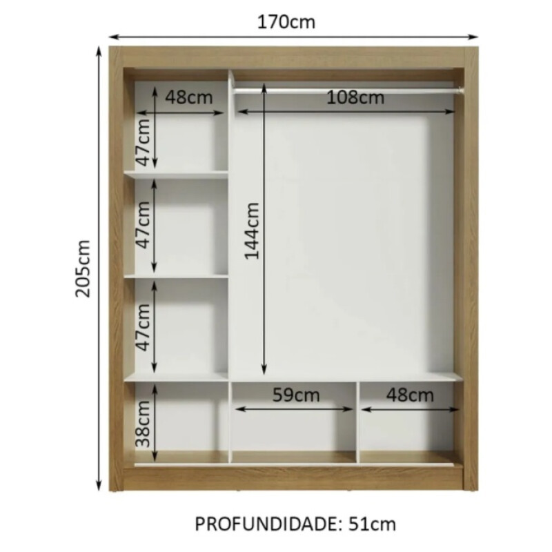 Ropero Placard 3 Puertas Corredizas 1 Espejo Monaco Negro