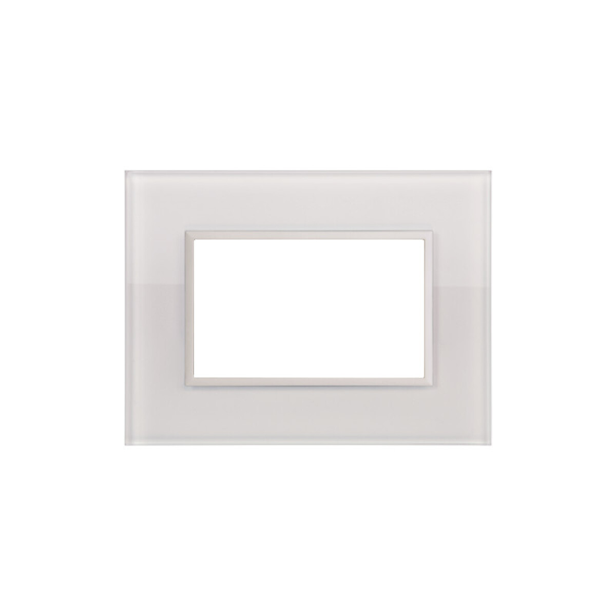 Plaqueta p/3 mód vidrio brillante - Duomo Flat - ELE01198 