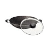 Wok con Tapa en Aluminio Tramontina Paris con Antiadherente Starflon Max Negro 32cm Negro