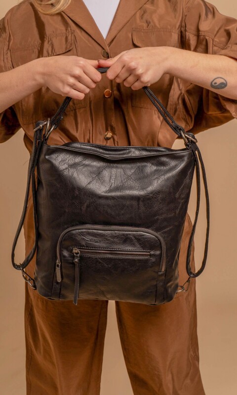 CARTERA MOCHILA VERBENA NEGRO