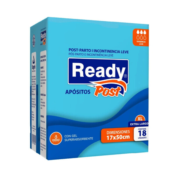 Apósito Post Parto XL 18 Unidades – Ready Apósito Post Parto XL 18 Unidades – Ready