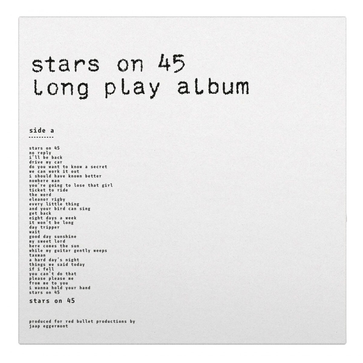 Stars On 45 - Long Play Album -clrd- - Vinilo 