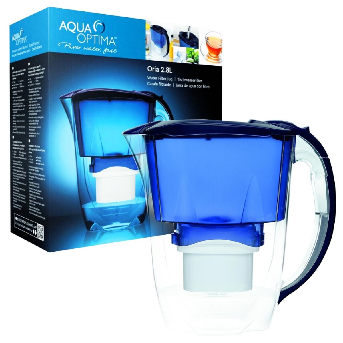 Jarra De Agua Aqua óptima Con Filtro - JARRA ORIA BLUE 2.8 L EJ0639 AZUL 