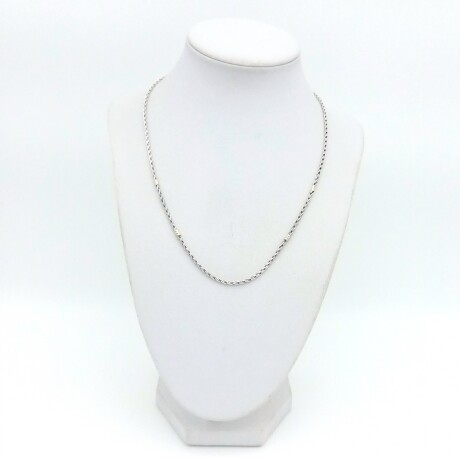 Gargantilla de plata 925 y double en oro 18 ktes, 40 cm. Gargantilla de plata 925 y double en oro 18 ktes, 40 cm.