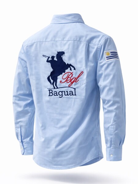 Camisa Criolla Caballero Bagual Celeste