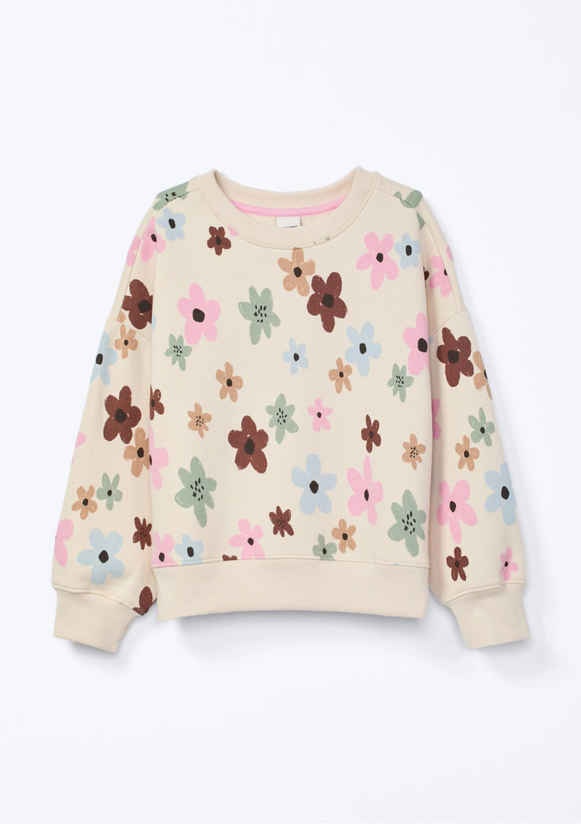 BUZO ESTAMPADO INFANTIL - BEIGE 