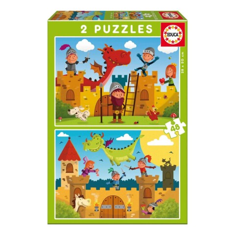 Set Puzzle Dragones Princesas Rompecabezas Castillo Educa Set Puzzle Dragones Princesas Rompecabezas Castillo Educa