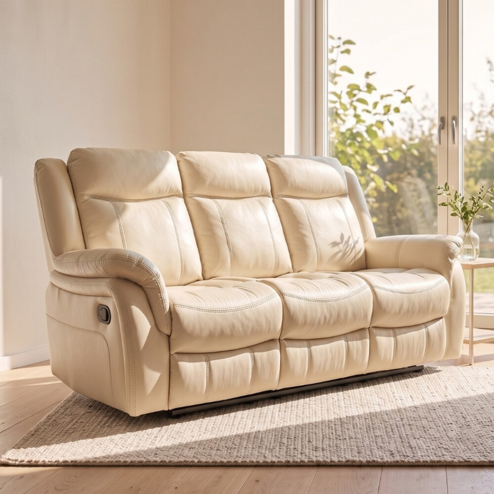 Sofá Recliner 3 Cuerpos - Royal Crema