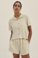 TOWEL SHORT SLEEVE SHIRT Cream