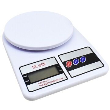Balanza De Cocina Digital Precisión 1g Capacidad 10 kg Variante Color Blanco